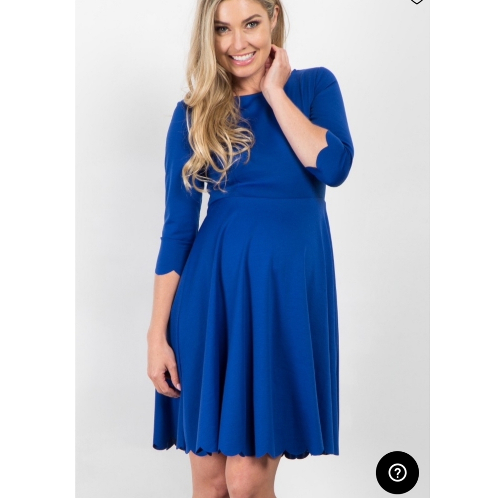 Pinkblush maternity scallop dress